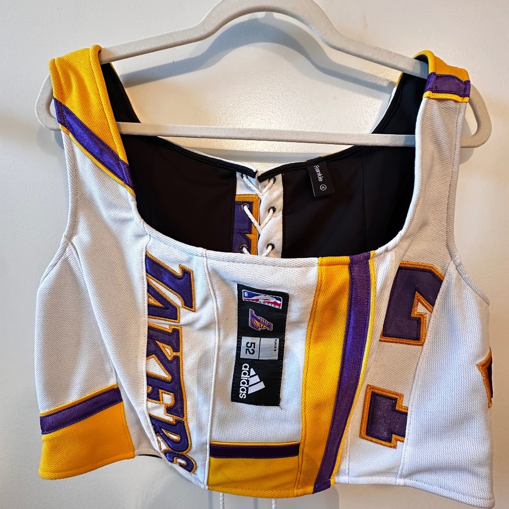 Kobe Bryant Lakers reworked upcycled corset jersey